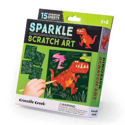 Dinosaur Sparkle Scratch Art Activity Set, 