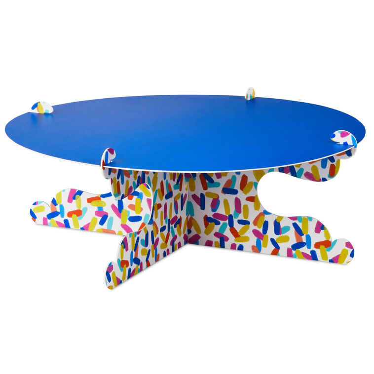 Bold Blue and Confetti Cake Stand