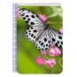 Black-and-White Butterfly and Pink Flowers Blank Card Card Front image number 1