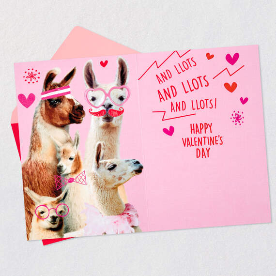 Love You Lots Llamas Valentine's Day Card, , large image number 3
