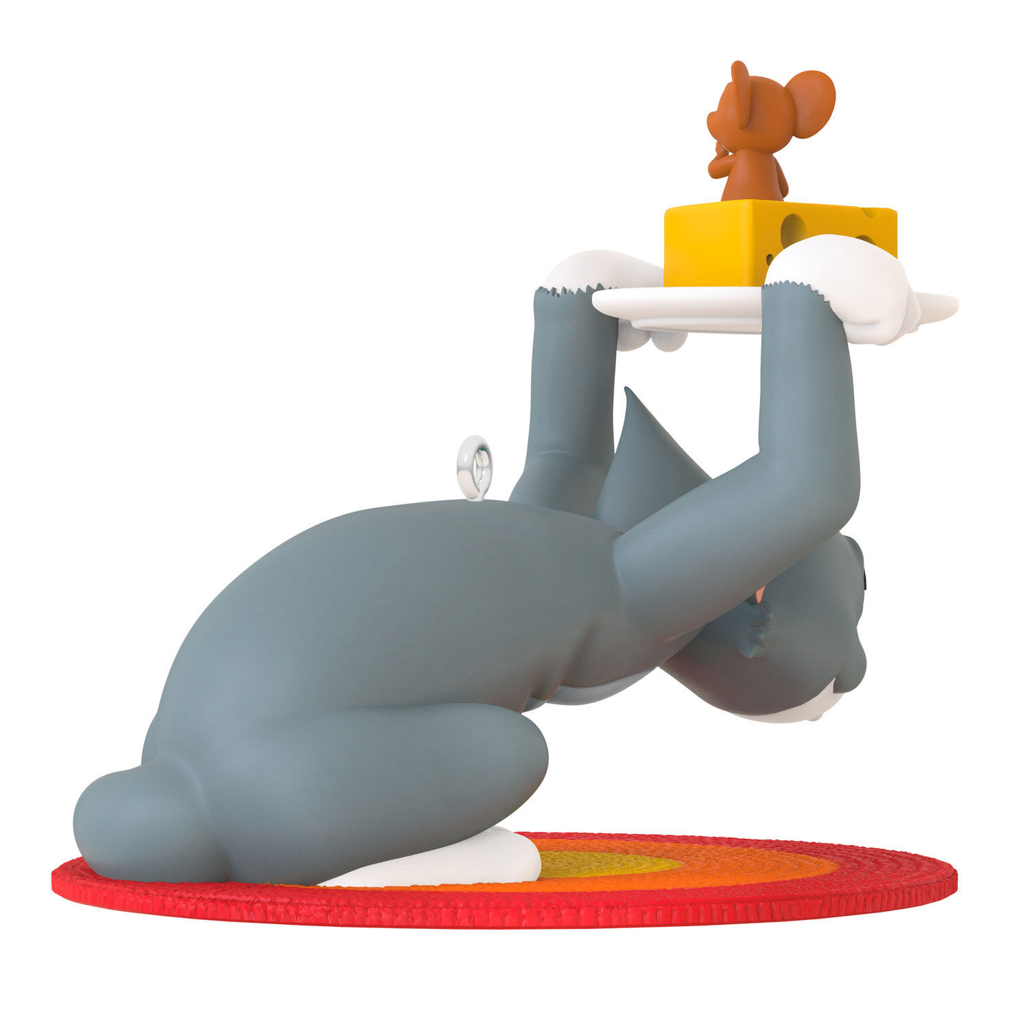 Tom Looking Under Plate With Jerry Ornament Back image number 6