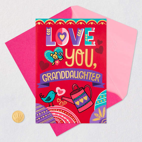 Sweet and Smart Pop-Up Valentine's Day Card for Granddaughter, , large image number 6