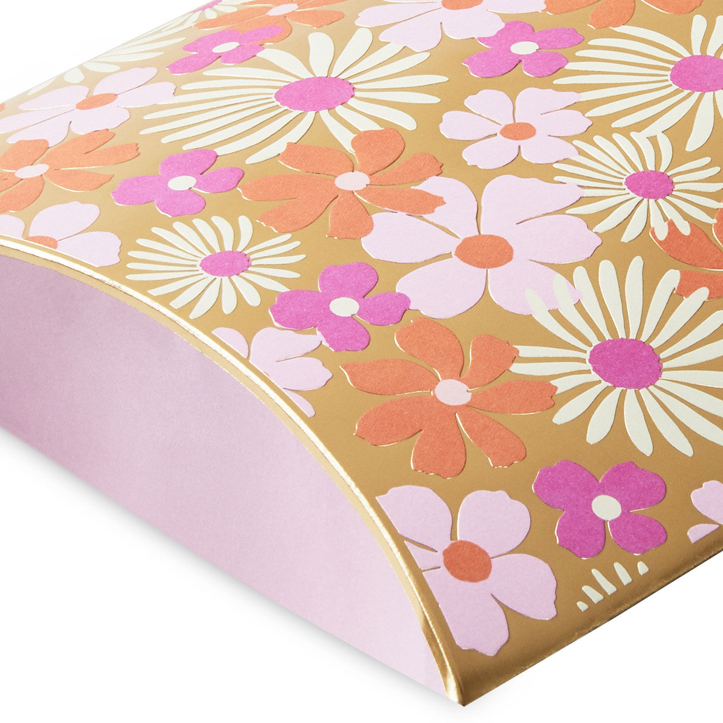 Pink and Orange Flowers Pillow Box  image number 3