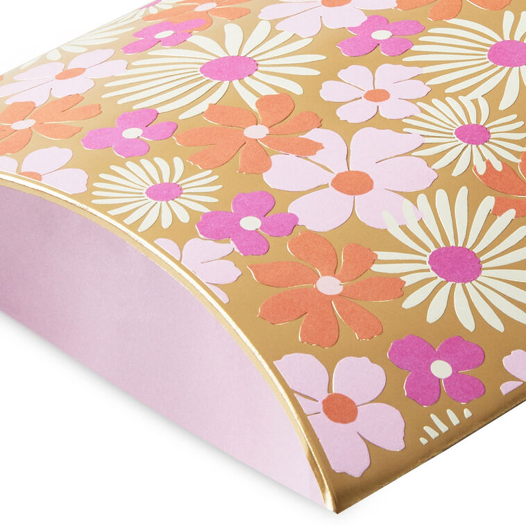 Pink and Orange Flowers Pillow Box  image number 3