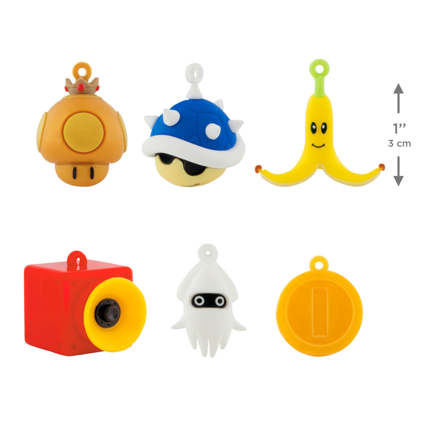 6 Mario Kart Mini Christmas Ornaments measurement image number 3