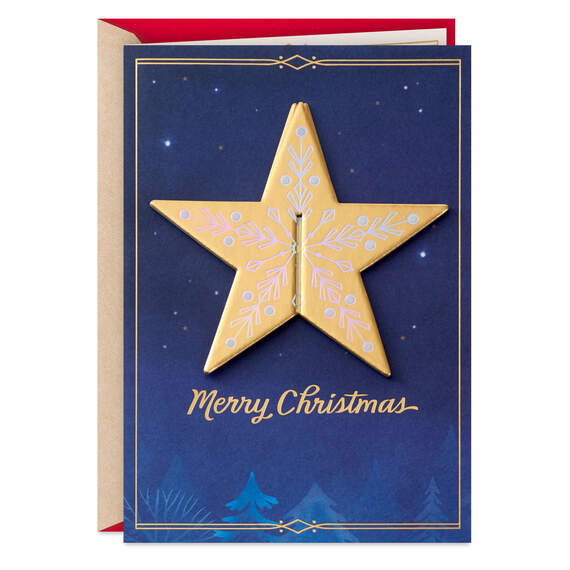 Hope Your Holidays Shine Christmas Card With Star Decoration, , large image number 1