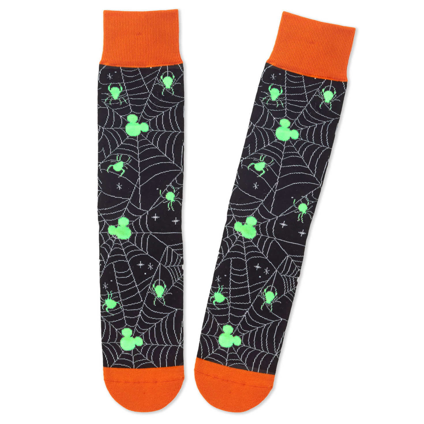 Disney Mickey Mouse Spiderweb Glow-in-the-Dark Crew Socks for only USD 18.99 | Hallmark