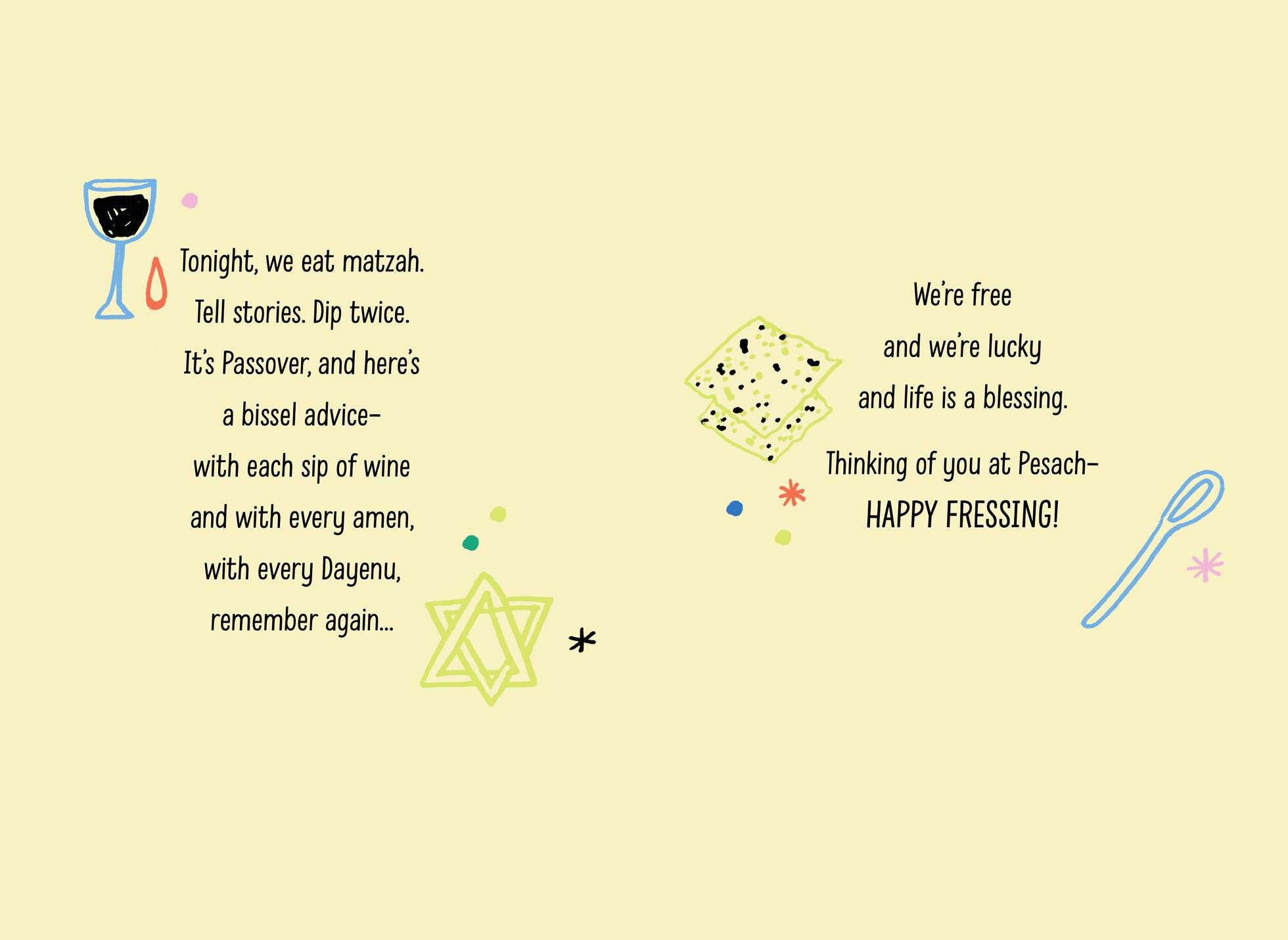 Holiday Symbols Passover Card