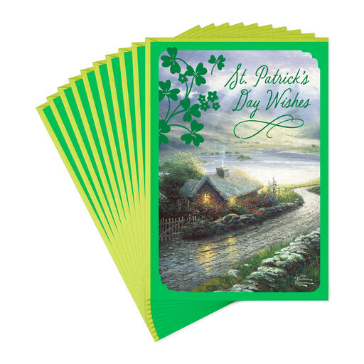 Thomas Kinkade Emerald Isle Cottage St. Patrick's Day Cards, Pack of 10, 