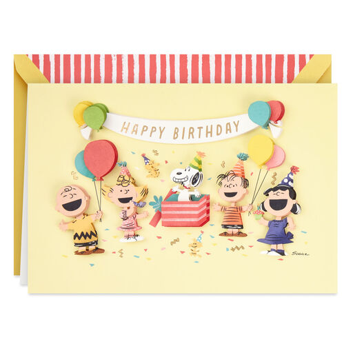 Peanuts® Gang Surprise Party Birthday Card, 