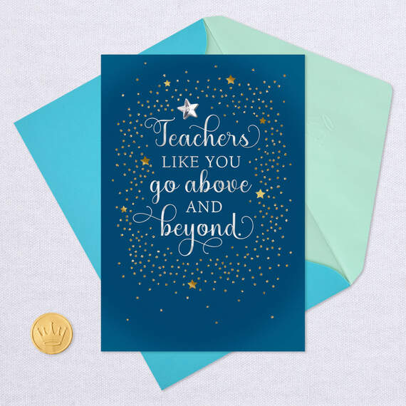 You Go Above and Beyond Thank-You Card for Teacher, , large image number 5