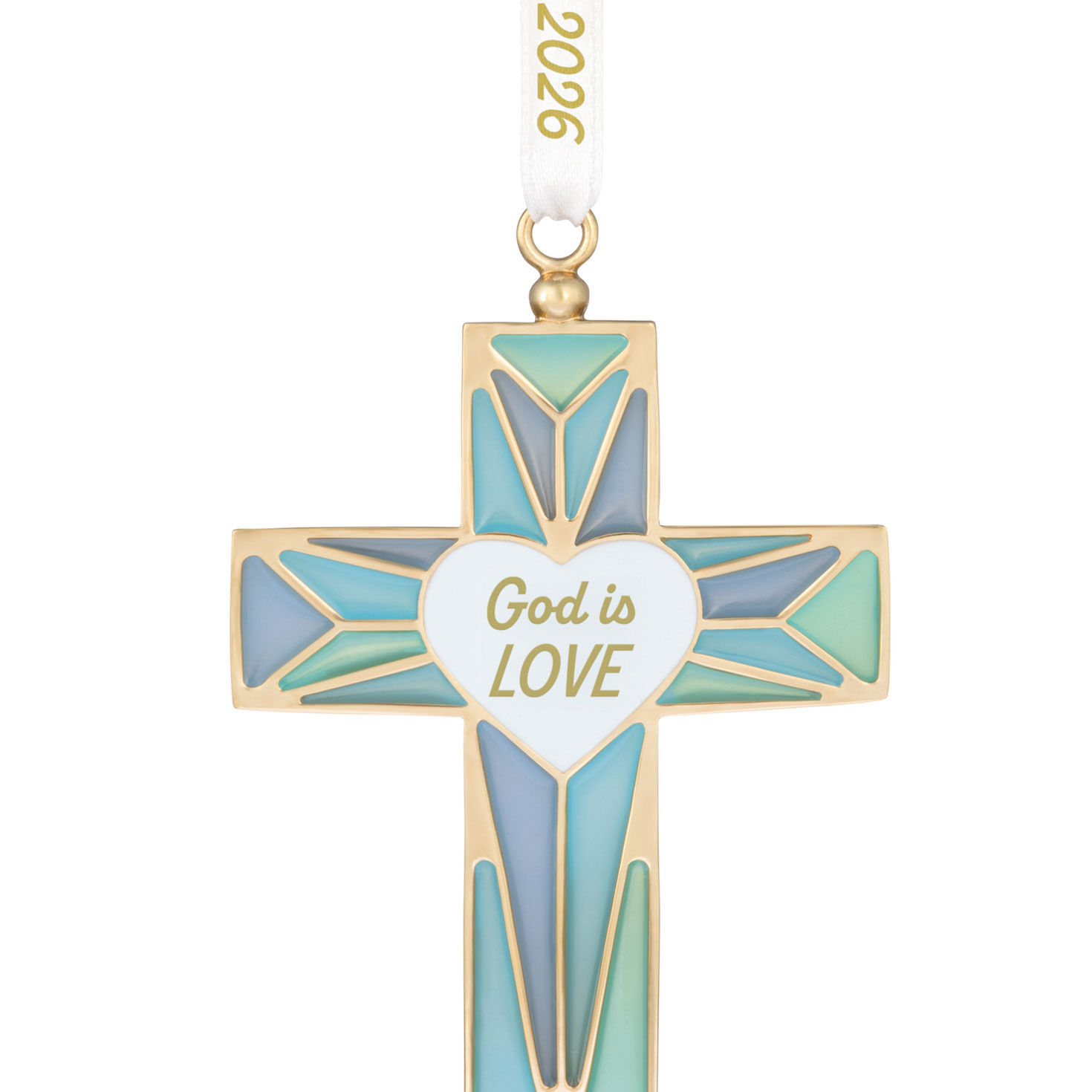 Stained Glass Cross Keepsake Ornament  image number 5