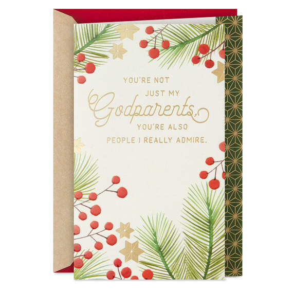 You're People I Really Admire Christmas Card for Godparents