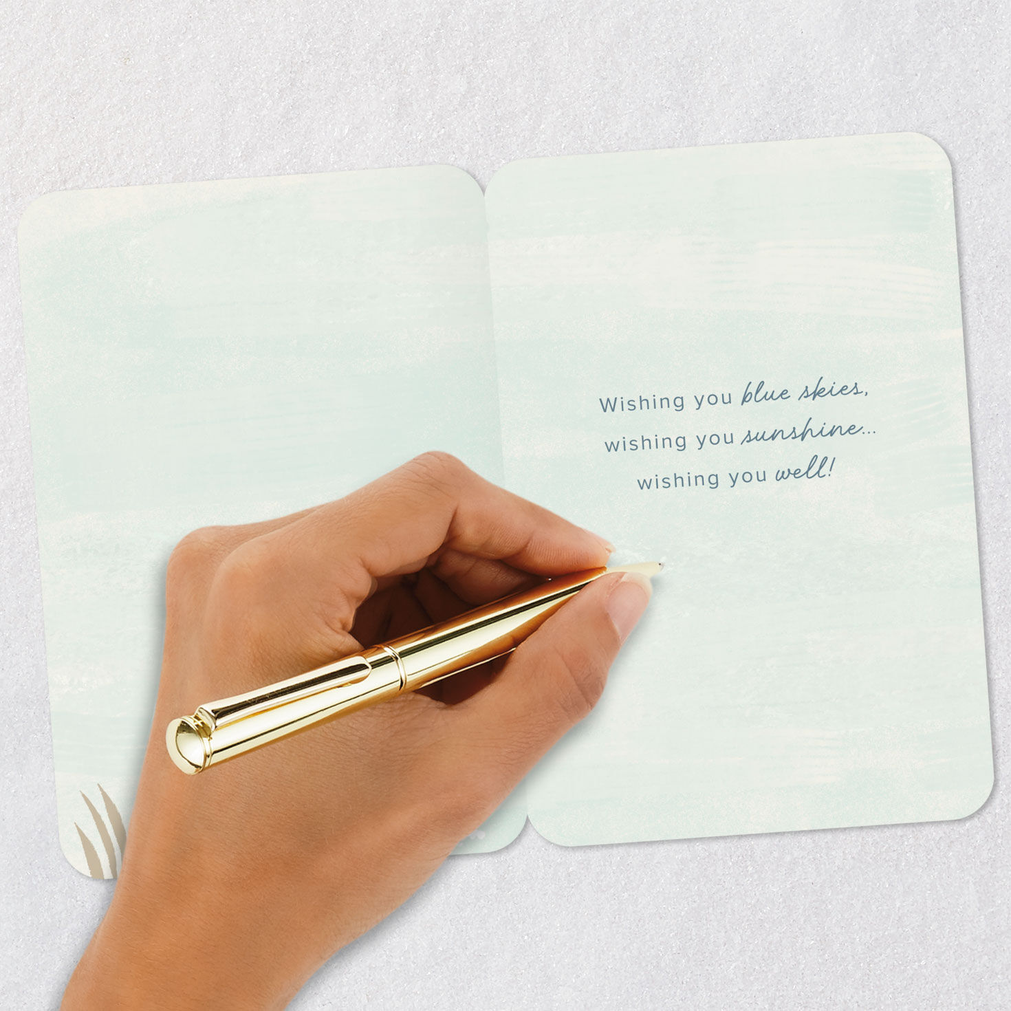 Sunny Seaside Beach Scene Get Well Card Signing card image number 6