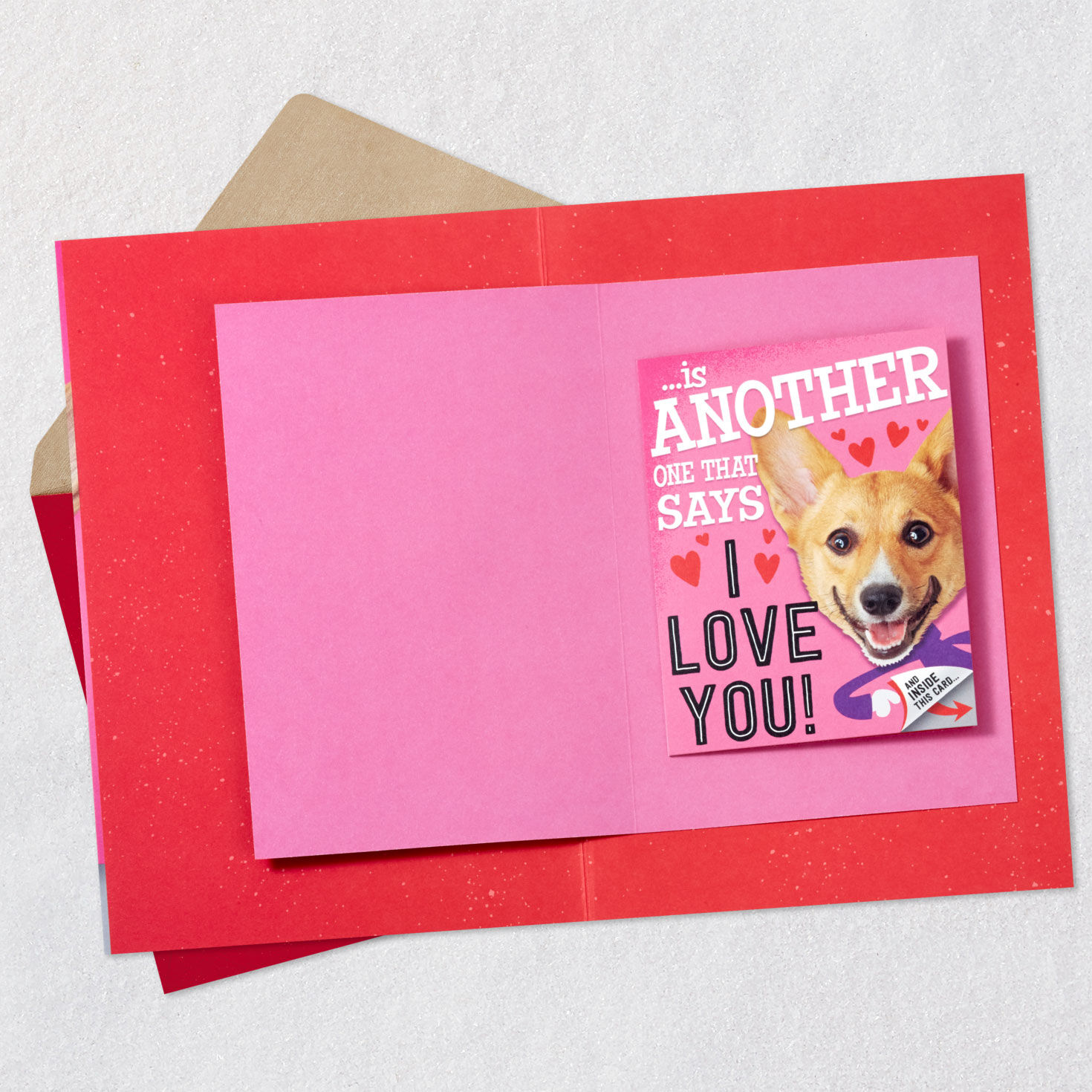 Dog Valentine's Day Card with Mini Card Sentiment image number 4