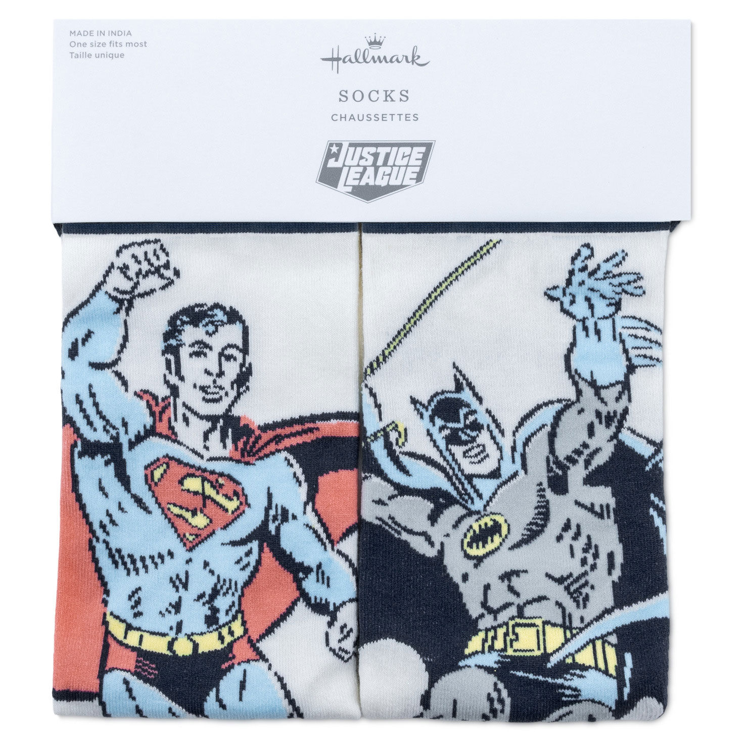 DC&trade; Superman&trade; and Batman&trade; Novelty Crew Socks package front image number 5