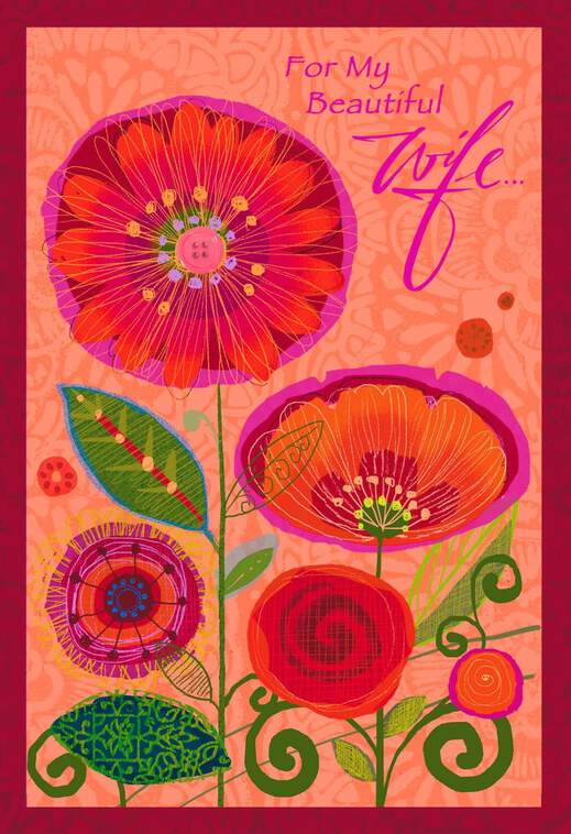 Heart in Bloom Wife Mother's Day Card, , large image number 1