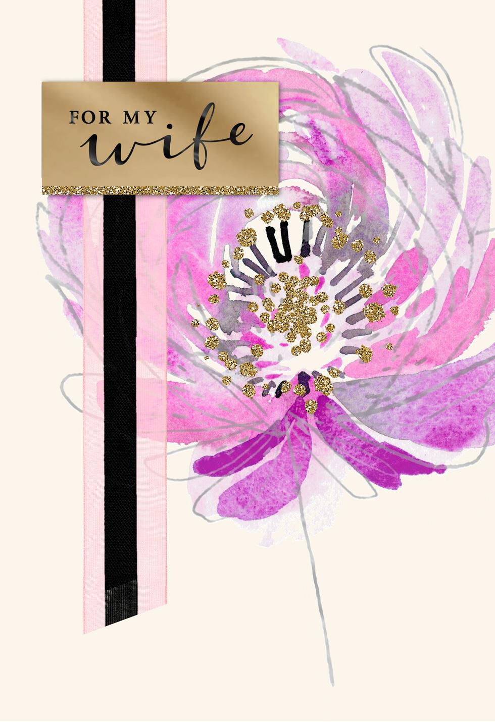 Proud and Honored Anniversary Card for Wife