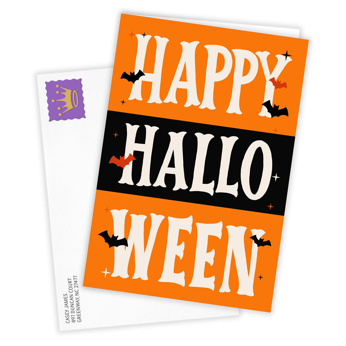 Frights and Fun Bold Stripes Custom Halloween Card for only USD 4.99 | Hallmark