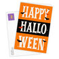 Large Letters and Stripes Personalized Halloween Card Card Front with envelope image number 2