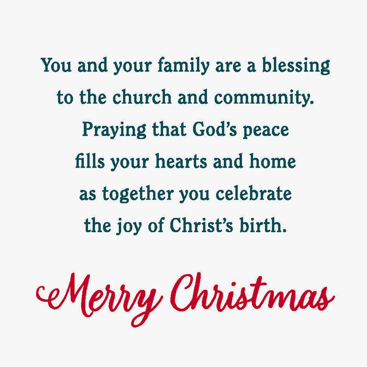 Church and Homes Religious Pastor Christmas Card Sentiment image number 2