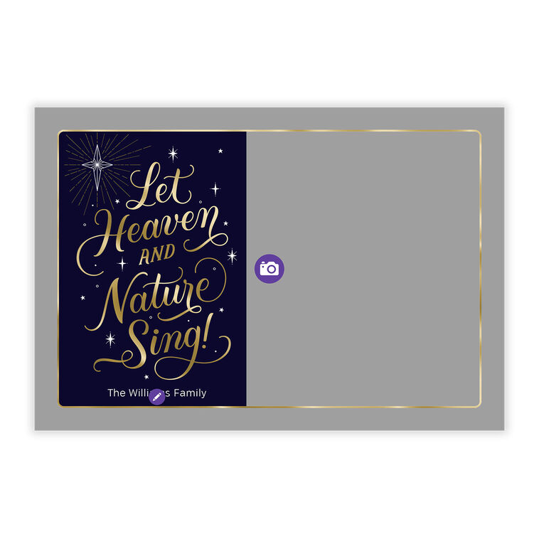 Heaven and Nature Sing Flat Christmas Photo Card, , large image number 5