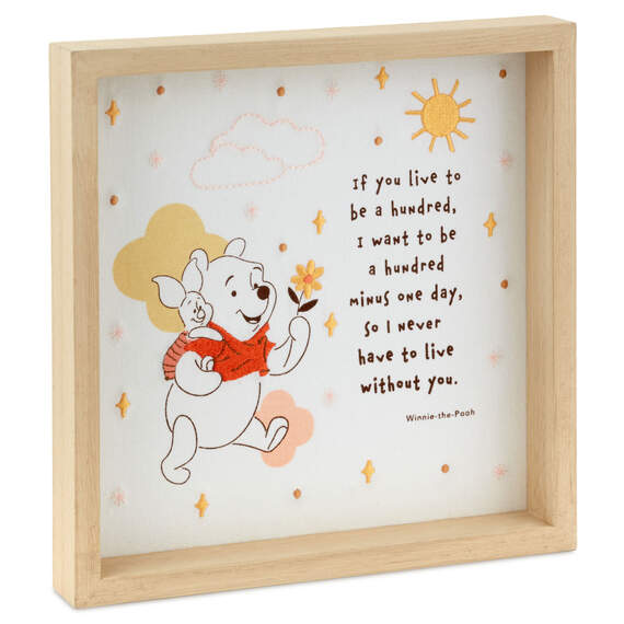 Disney Winnie the Pooh Framed Quote Sign, 10x10, , large image number 1
