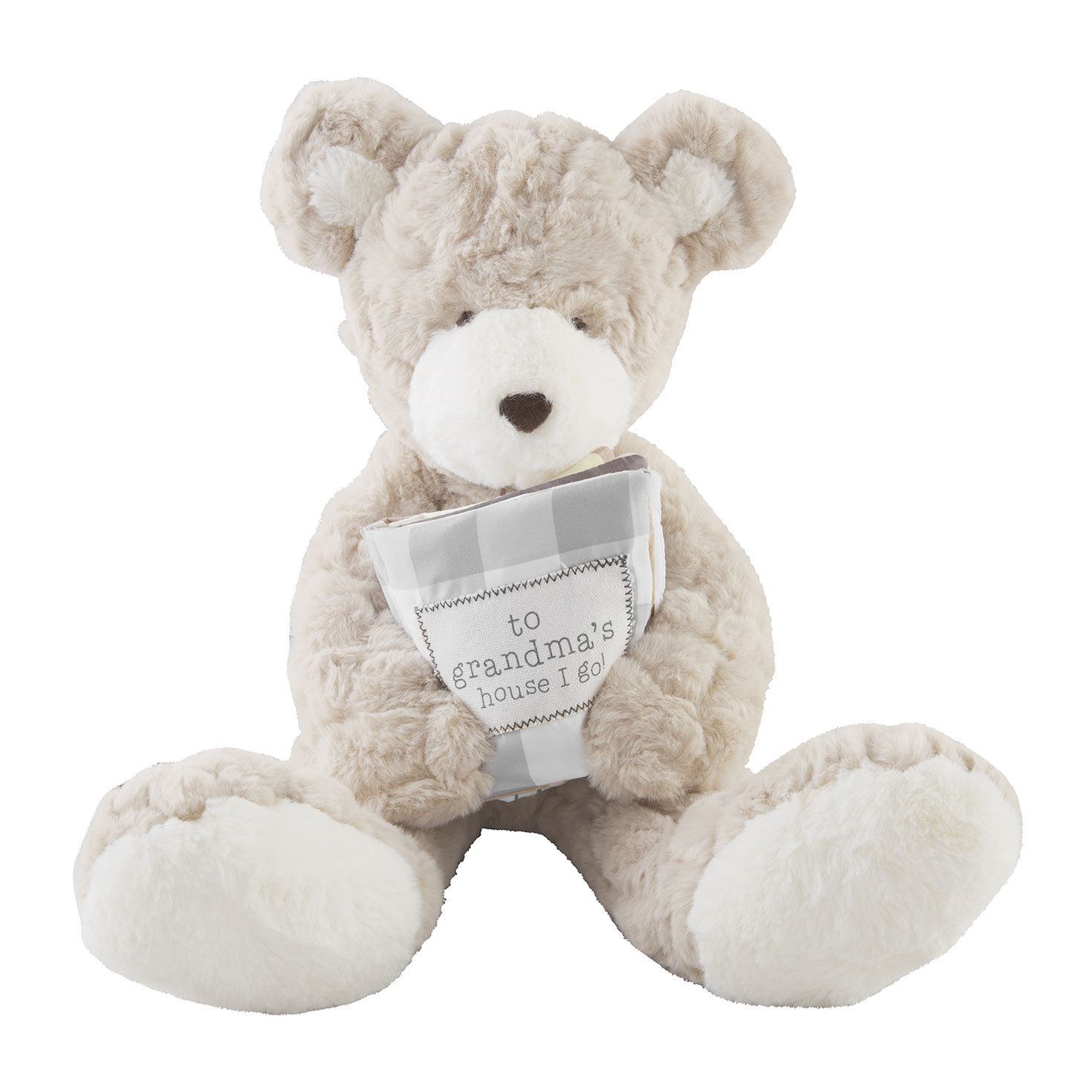 Mud Pie Plush Grandma Bear With Cloth Book Classic Stuffed