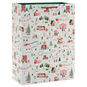 Festive Holiday Toile Jumbo Christmas Gift Bag Back image number 6