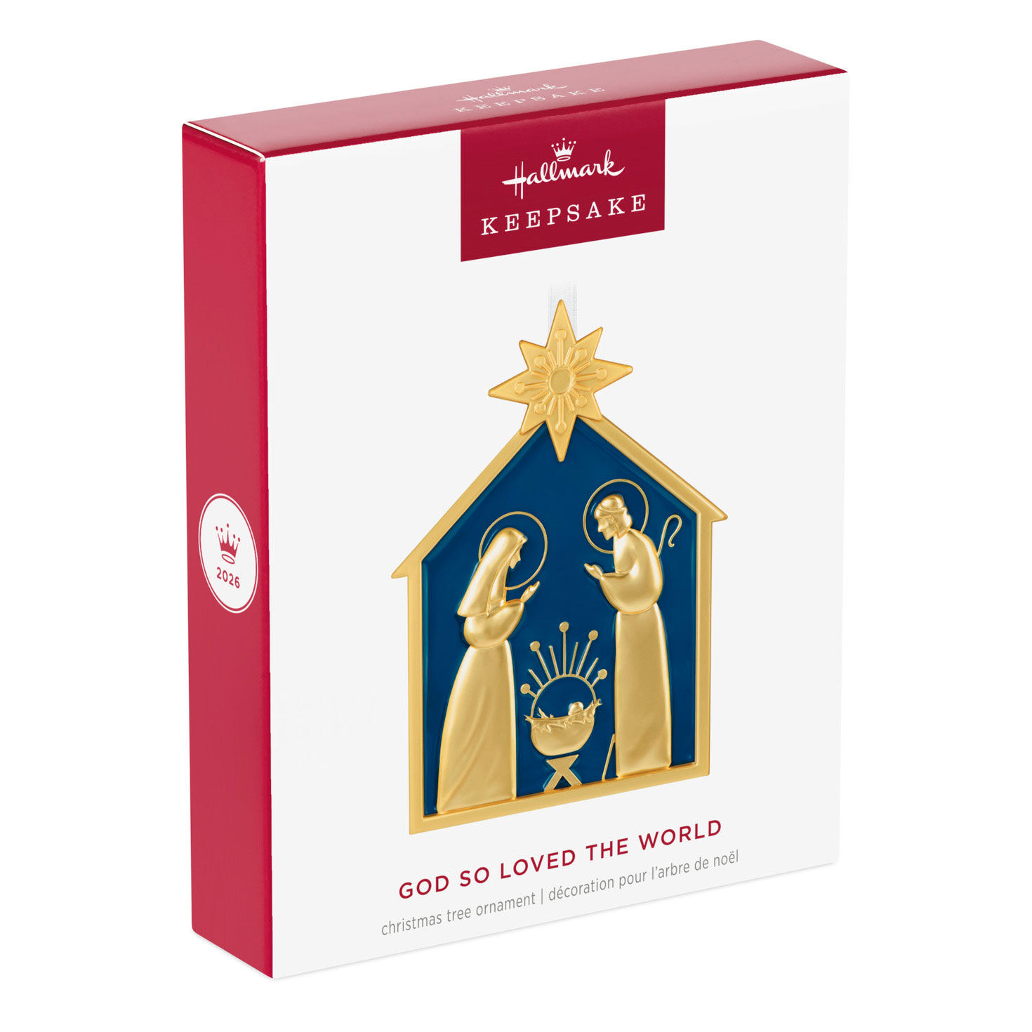 Blue and Gold Nativity Keepsake Ornament Package Front image number 7