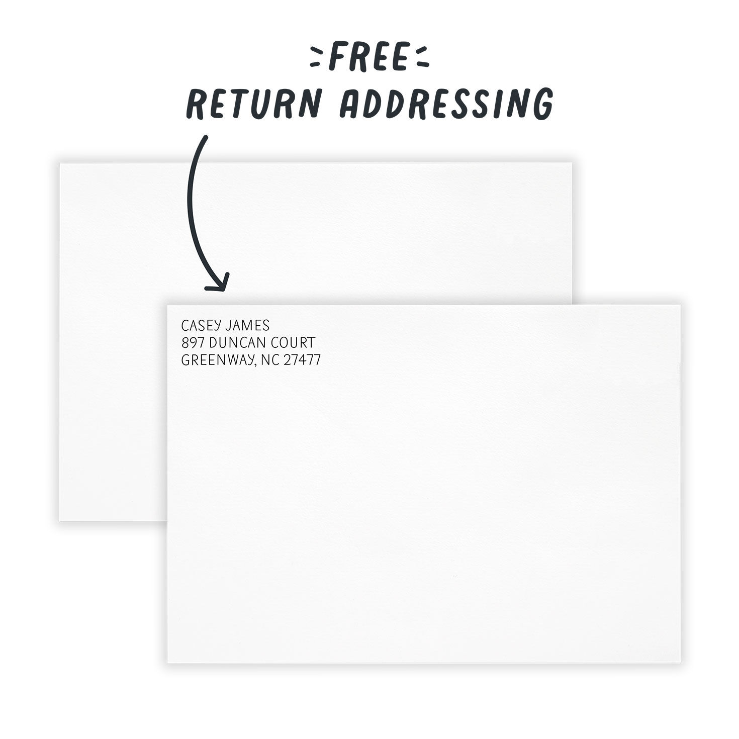 Blue Snowflake Frame Personalized Holiday Photo Card Envelope indicating personalization image number 4