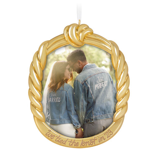 We Tied the Knot! 2023 Metal Photo Frame Ornament, 