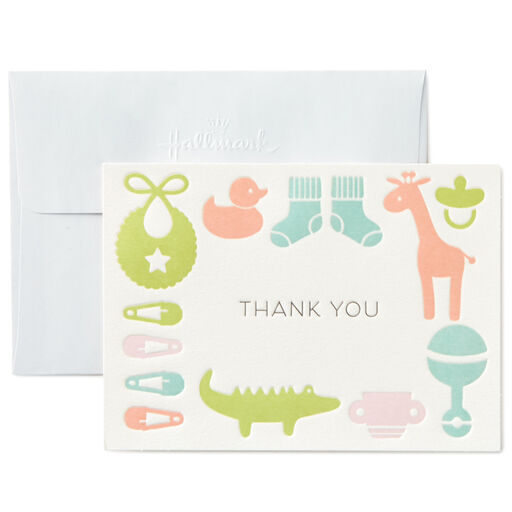 Gifts for Baby Blank Thank-You Notes, Pack of 10, 