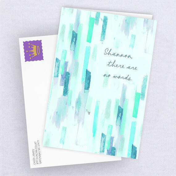 Personalized Blue and Purple Watercolor Design Card, , large image number 4