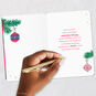 Stylish Ornaments Christmas Card for Granddaughter signing card image number 6