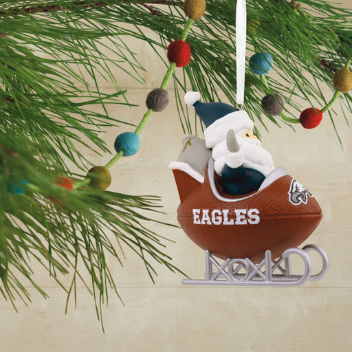 NFL Philadelphia Eagles Santa Football Sled Hallmark Ornament, 