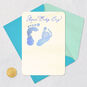 Footprints on Your Heart New Baby Boy Card, , large image number 5