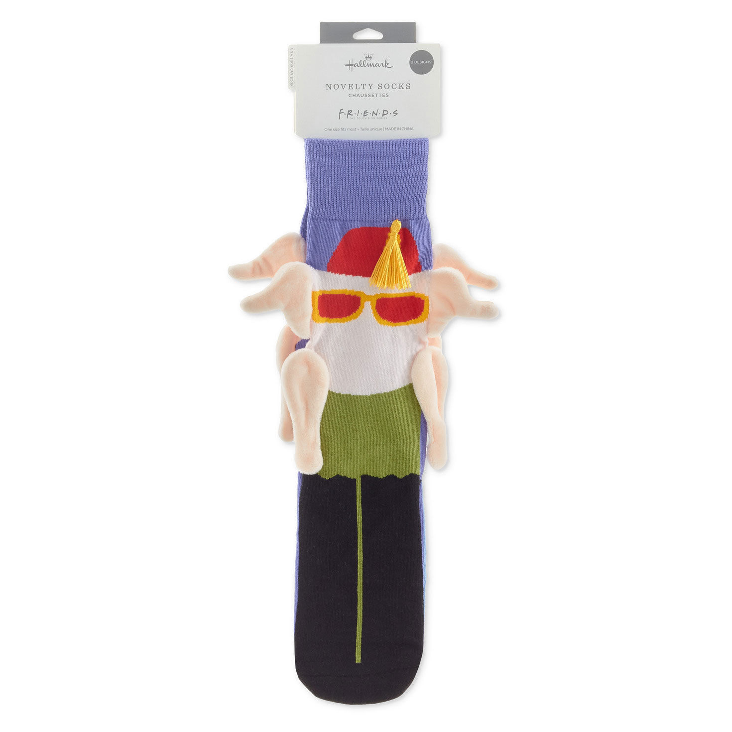 Friends Turkey Head Monica and Joey Novelty Socks, , large image number 4