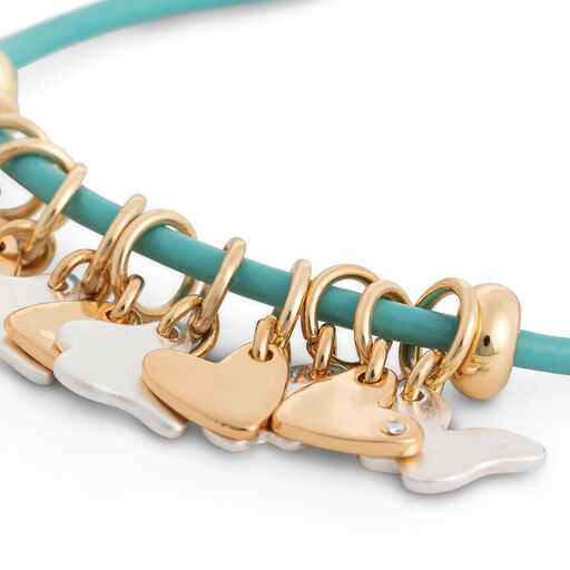 Demdaco Giving Collection Hearts and Butterflies Charm Bracelet, 