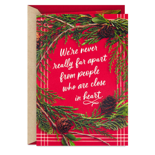 Never Far Apart From People Close in Heart Christmas Card, 
