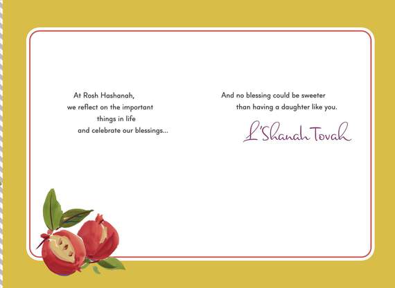 Here's to a Sweet Year Rosh Hashanah Card for Daughter, , large image number 2