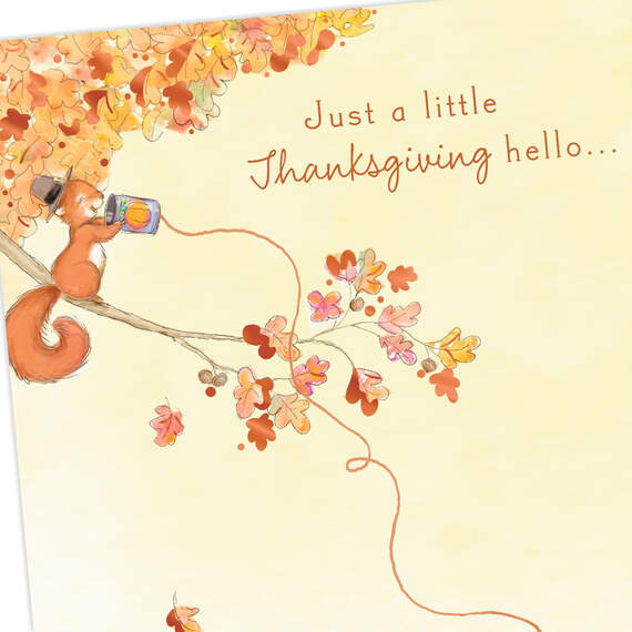 Cute Squirrel Long-Distance Hello Thanksgiving Card, , large image number 4