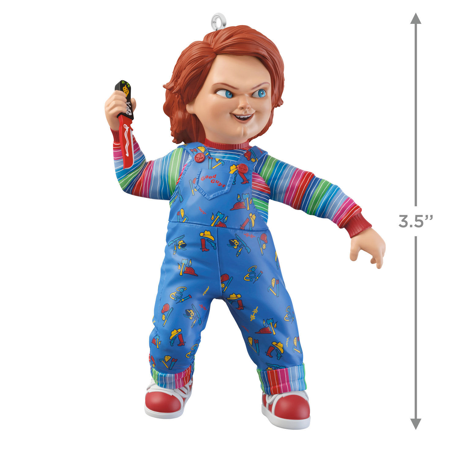 Child's Play Chucky With Knife Keepsake Ornament measurement image number 3
