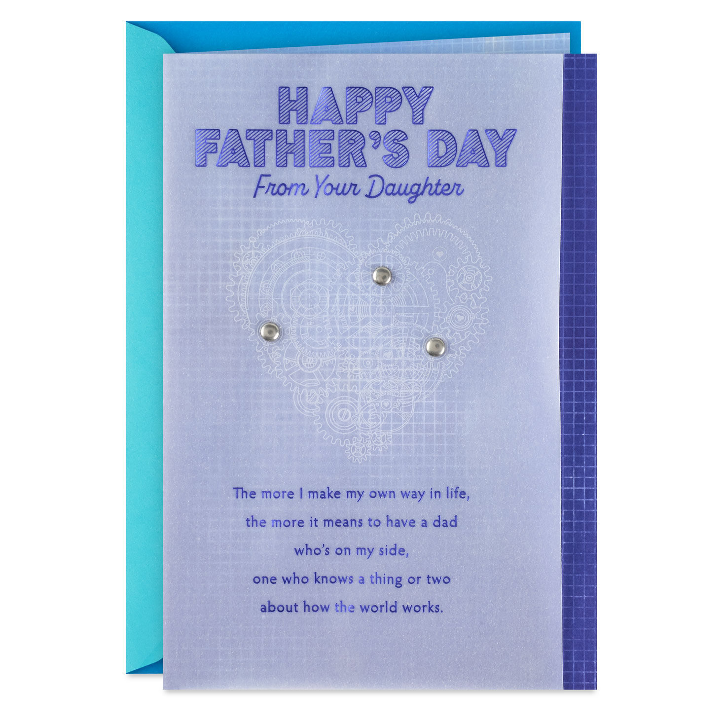 Dad Who's on My Side Father's Day Card From Daughter