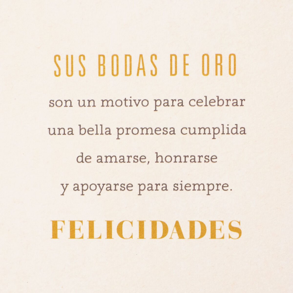 A Beautiful Promise SpanishLanguage 50th Anniversary Card Greeting