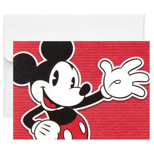Disney Mickey Mouse Waving Hi Blank Note Cards, Pack of 10, 