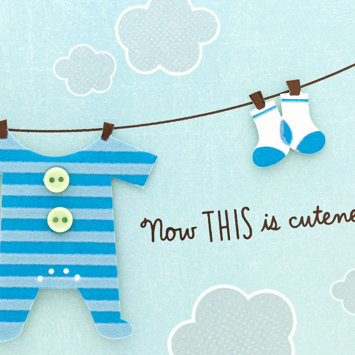 Clothesline New Baby Boy Card  image number 4
