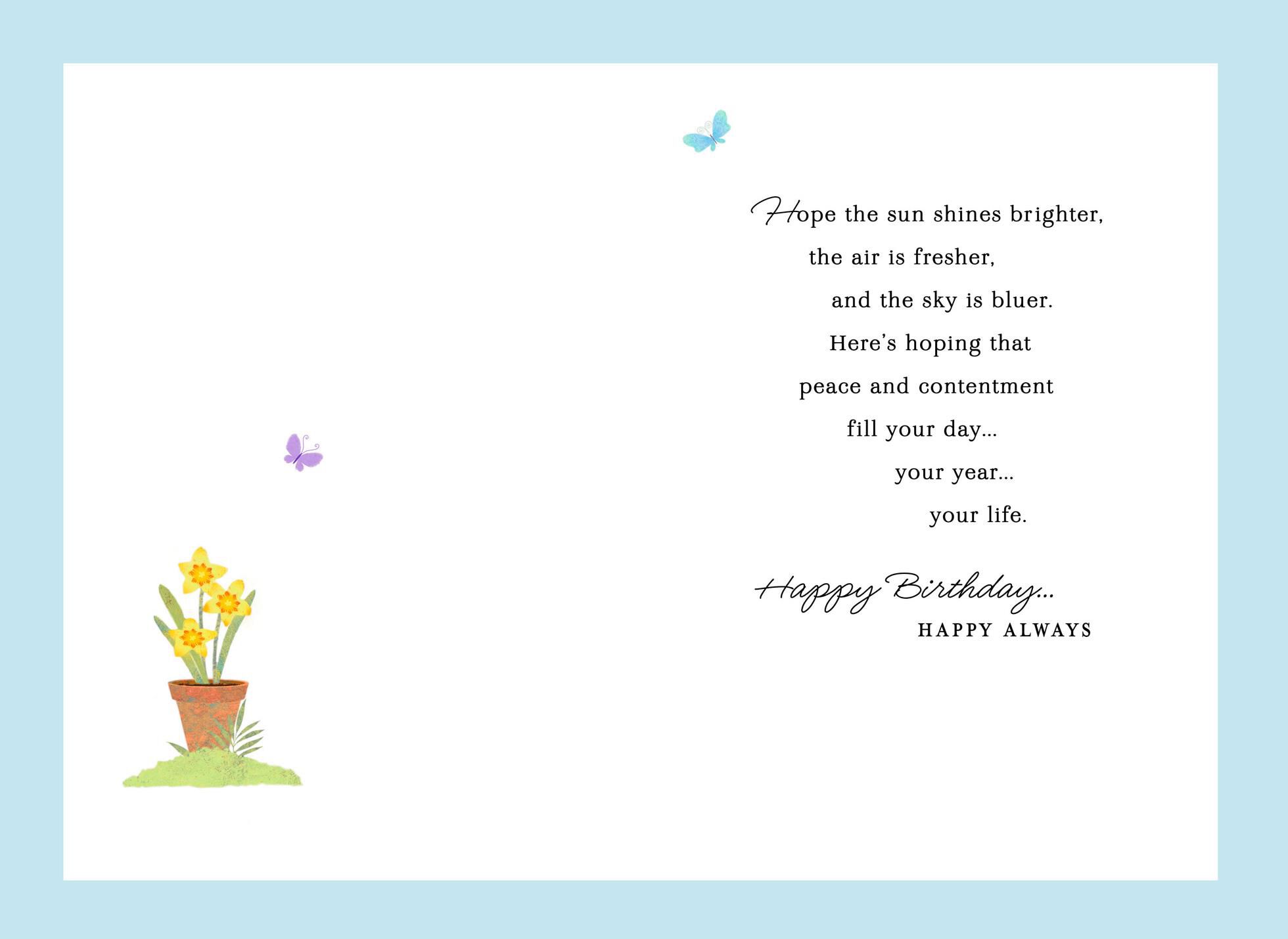 Simple Wishes Flower Garden Birthday Card