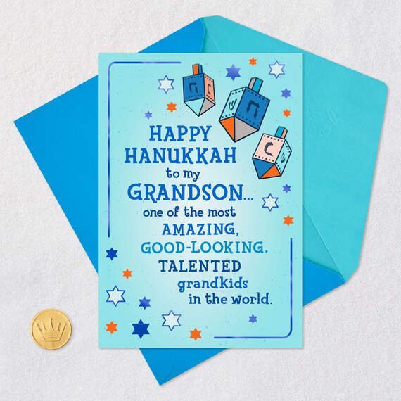 Amazing and Talented Funny Hanukkah Card for Grandson, , large image number 5