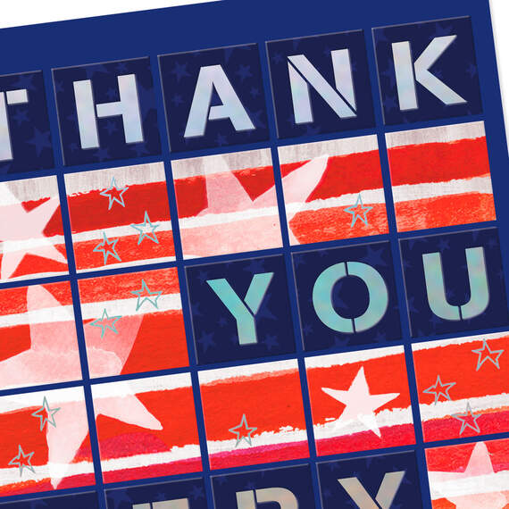 Stars and Stripes Military Appreciation Thank-You Card, , large image number 5